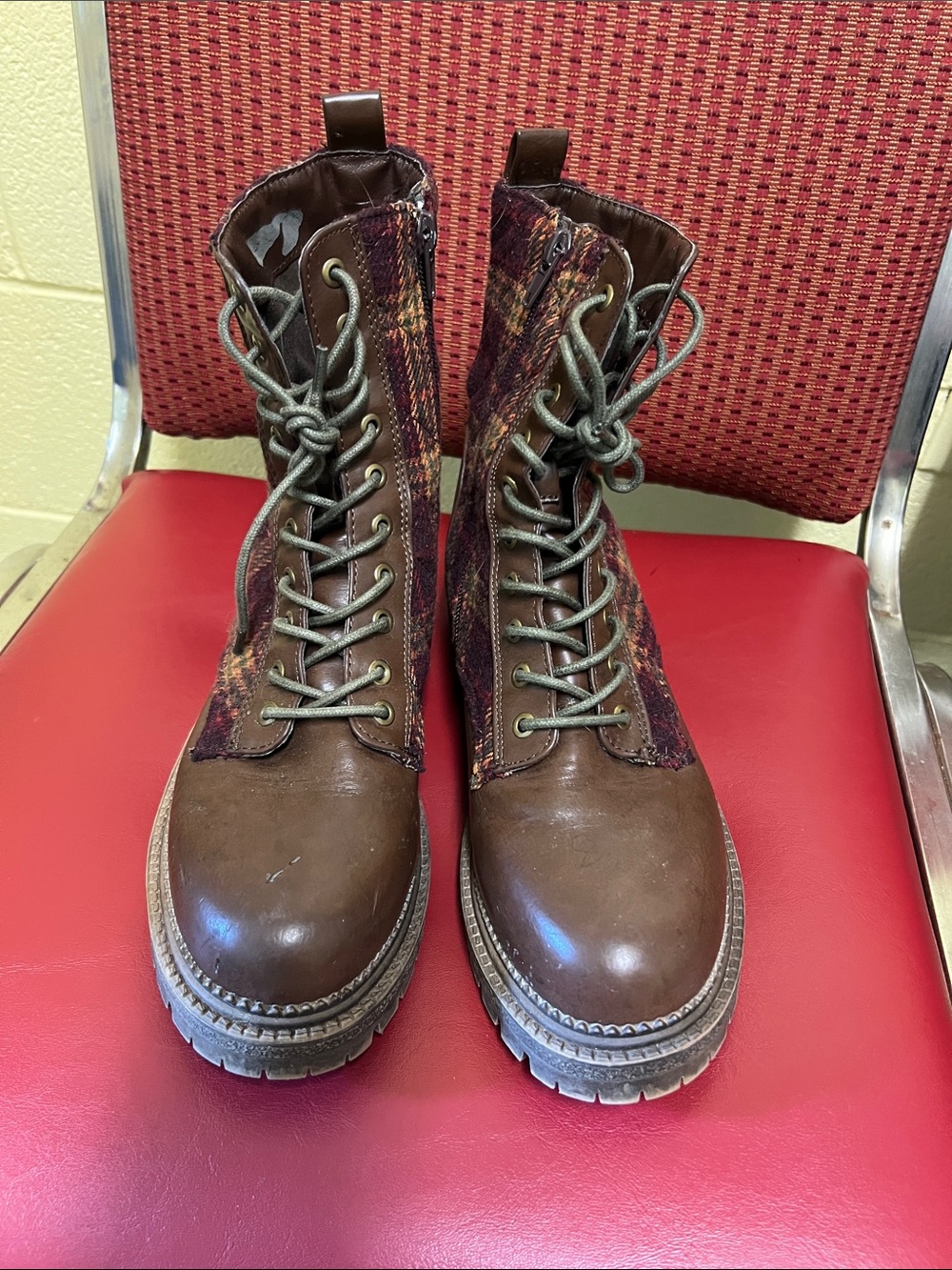 Rock & Candy Brown Lace-Up Women's Ankle Boots